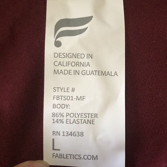 Fabletics Women's High Waisted Side Pockets 7/8 Leggings Wine Red Size Large NWT - Picture 3 of 13